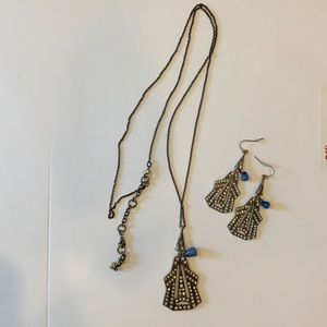 Art Deco Necklace & Earrings